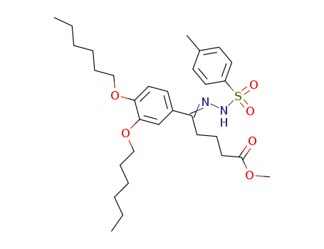 5-oxo-5-(3,4-bishexyloxy)phenyl pentanoic acid methyl ester tosyl hydrazone