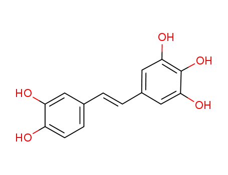 Molecular Structure of 637776-81-9 (1,2,3-Benzenetriol, 5-[(1E)-2-(3,4-dihydroxyphenyl)ethenyl]-)
