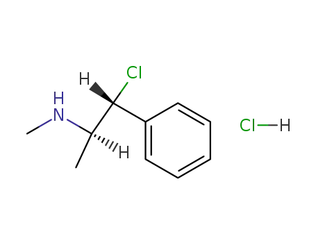 Molecular Structure of 101859-99-8 (Benzeneethanamine, β-chloro-N,α-dimethyl-, hydrochloride (1:1), (αR,βR)-)