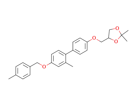 Molecular Structure of 309947-35-1 (4-[2'-Methyl-4'-(4-methylbenzyloxy)biphenyl-4-yloxymethyl]-2,2-dimethyl-1,3-dioxolane)