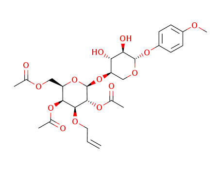 4-methoxyphenyl O-(2,4,6-tri-O-acetyl-3-O-allyl-β-D-galactopyranosyl)-(1->4)-β-D-xylopyranoside