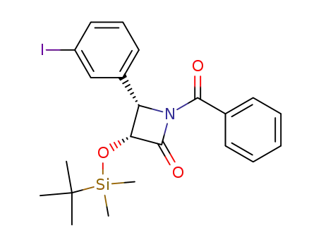 (3R,4S)-1-Benzoyl-3-(tert-butyl-dimethyl-silanyloxy)-4-(3-iodo-phenyl)-azetidin-2-one