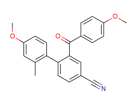 [1,1'-Biphenyl]-4-carbonitrile,
4'-methoxy-2-(4-methoxybenzoyl)-2'-methyl-