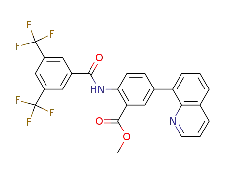 Benzoic acid,
2-[[3,5-bis(trifluoromethyl)benzoyl]amino]-5-(8-quinolinyl)-, methyl ester