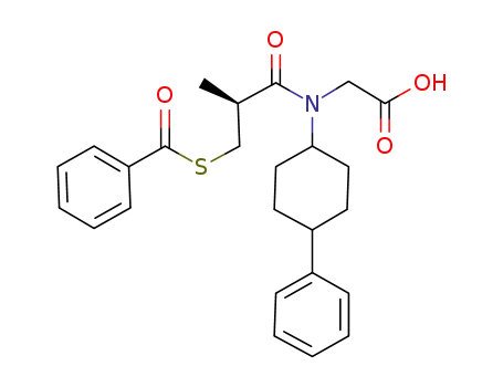 Molecular Structure of 91273-47-1 (N-(3-Benzoylthio-2-methyl-1-oxopropyl)-N-(4-phenylcyclohexyl)glycine)