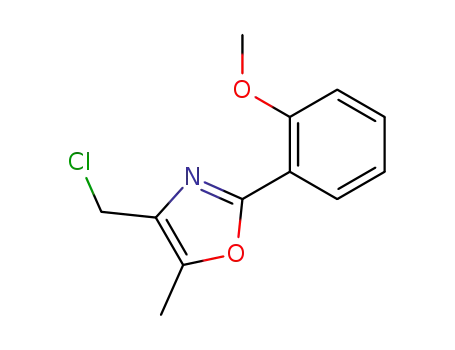 Molecular Structure of 475481-99-3 (4-CHLOROMETHYL-2-(2-METHOXY-PHENYL)-5-METHYL-OXAZOLE)