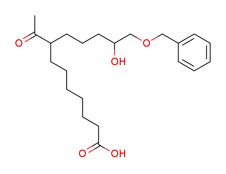 Molecular Structure of 63247-55-2 (Tridecanoic acid, 8-acetyl-12-hydroxy-13-(phenylmethoxy)-)