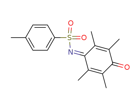 Molecular Structure of 407609-45-4 (Benzenesulfonamide,
4-methyl-N-(2,3,5,6-tetramethyl-4-oxo-2,5-cyclohexadien-1-ylidene)-)