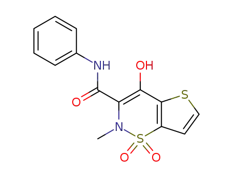 Molecular Structure of 59804-36-3 (4-hydroxy-2-methyl-N-phenyl-2H-thieno[2,3-e][1,2]thiazine-3-carboxamide 1,1-dioxide)