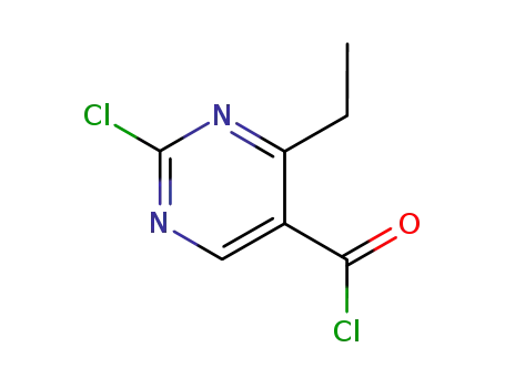 Molecular Structure of 306960-72-5 (5-Pyrimidinecarbonyl chloride, 2-chloro-4-ethyl- (9CI))