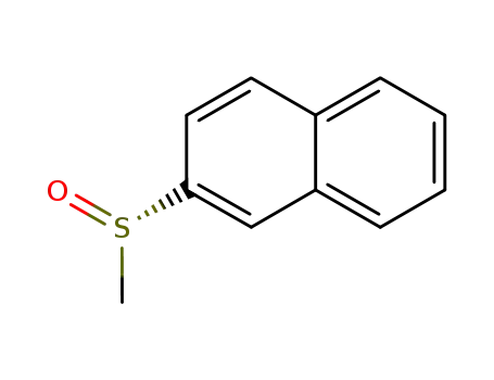 Molecular Structure of 114129-50-9 (Naphthalene, 2-(methylsulfinyl)-, (S)-)