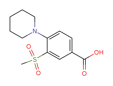 3-methylsulfonyl-4-(1-piperidino)benzoic acid