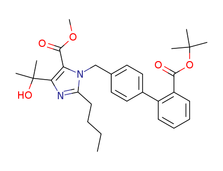 1H-Imidazole-5-carboxylic acid,  2-butyl-1-[[2'-[(1,1-dimethylethoxy)carbonyl][1,1'-biphenyl]-4-yl]methyl]-4-  (1-hydroxy-1-methylethyl)-, methyl ester