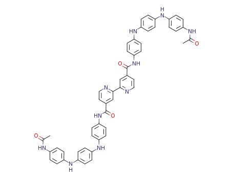 [2,2']bipyridinyl-4,4'-dicarboxylic acid bis-({4-[4-(4-acetylamino-phenylamino)-phenylamino]-phenyl}-amide)
