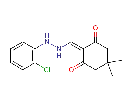 Molecular Structure of 308248-84-2 (2-(2-chlorophenylhydrazinomethylene)-5,5-dimethyl-1,3-cyclohexandione)