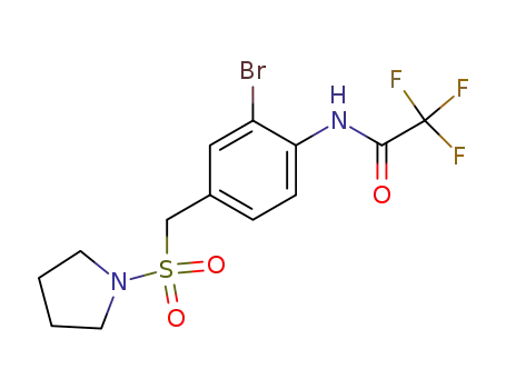 1-{[3-bromo-4-(trifluoroacetamido)phenyl]methylsulfonyl}pyrrolidine