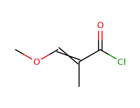 Molecular Structure of 52410-41-0 (2-Propenoyl chloride, 3-methoxy-2-methyl-)