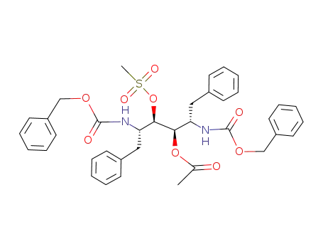 (2S,3R,4R,5S)-3-acetoxy-2,5-bis<<(benzyloxy)carbonyl>amino>-4-<(methanesulfonyl)oxy>-1,6-diphenylhexane