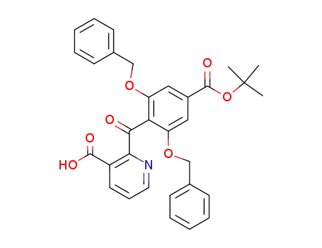 2-(2,6-bis-benzyloxy-4-<i>tert</i>-butoxycarbonyl-benzoyl)-nicotinic acid