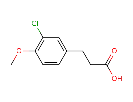 Molecular Structure of 1857-56-3 (3-(3-CHLORO-4-METHOXYPHENYL)PROPIONIC A&)