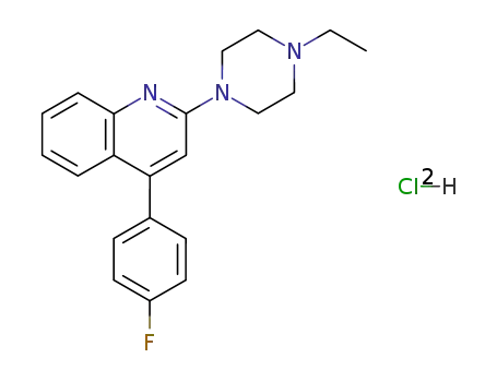 Quinoline, 2-(4-ethyl-1-piperazinyl)-4-(4-fluorophenyl)-, dihydrochloride