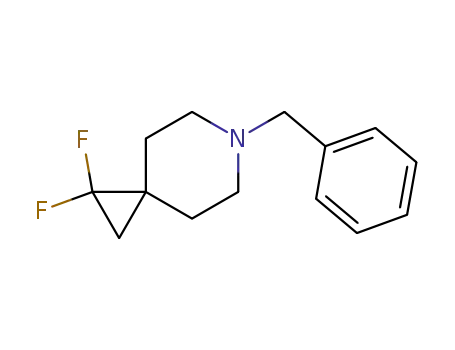 Molecular Structure of 144230-46-6 (6-Azaspiro[2.5]octane, 1,1-difluoro-6-(phenylmethyl)-)