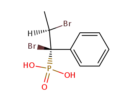 Molecular Structure of 90561-33-4 (Phosphonic acid, (1,2-dibromo-1-phenylpropyl)-)