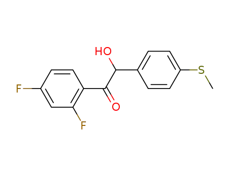 Molecular Structure of 177755-66-7 (1-(2,4-difluorophenyl)-2-hydroxy-2-[4-(methylthio)phenyl]-ethanone)
