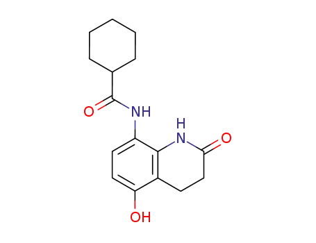 Molecular Structure of 65369-43-9 (Cyclohexanecarboxamide,
N-(1,2,3,4-tetrahydro-5-hydroxy-2-oxo-8-quinolinyl)-)