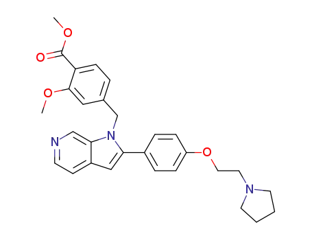 methyl 2-Methoxy-4-[[2-[4-[2-(1-pyrrolidinyl)ethoxy]-phenyl]-6-azaindol-1-yl]methyl]benzoate