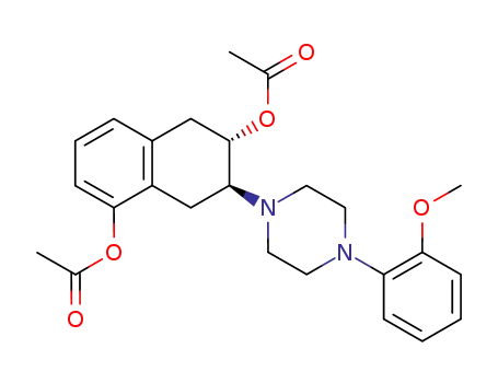 Molecular Structure of 62946-04-7 (1,6-Naphthalenediol,
5,6,7,8-tetrahydro-7-[4-(2-methoxyphenyl)-1-piperazinyl]-, diacetate
(ester), trans-)
