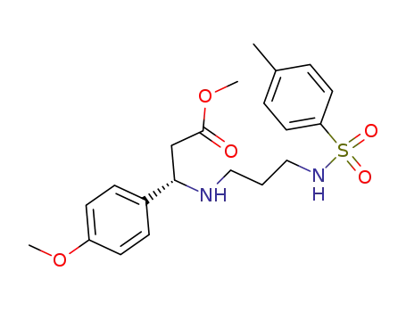 methyl (-)-(S)-3-(4-methoxyphenyl)-3-({3-[(4-methylphenylsulfonyl)amino]propyl}amino)propanoate