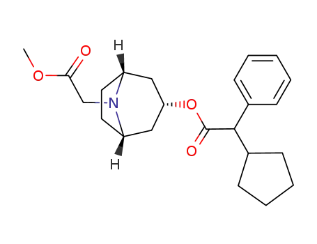 Molecular Structure of 437762-19-1 (methoxycarbonylmethylnortropyl N<sub>α</sub>-phenylcyclopentylacetate)