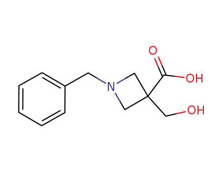 Molecular Structure of 106014-95-3 (3-Azetidinecarboxylic acid, 3-(hydroxymethyl)-1-(phenylmethyl)-)