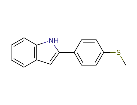 Molecular Structure of 58995-72-5 (1H-Indole, 2-[4-(methylthio)phenyl]-)