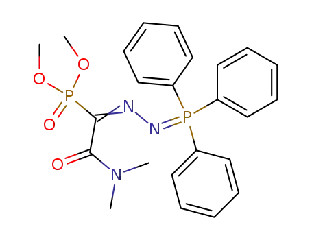 Molecular Structure of 62285-50-1 (Phosphonic acid,
[2-(dimethylamino)-2-oxo-1-[(triphenylphosphoranylidene)hydrazono]eth
yl]-, dimethyl ester)