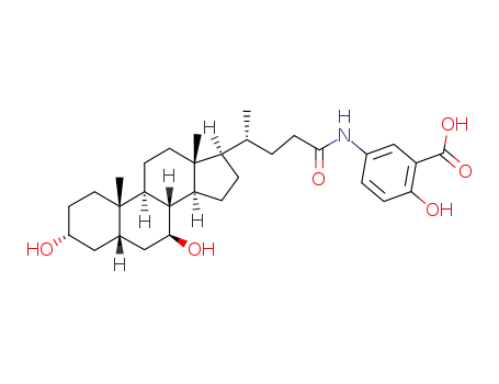 5-[(R)-4-((3R,5S,7S,8R,9S,10S,13R,14S,17R)-3,7-Dihydroxy-10,13-dimethyl-hexadecahydro-cyclopenta[a]phenanthren-17-yl)-pentanoylamino]-2-hydroxy-benzoic acid