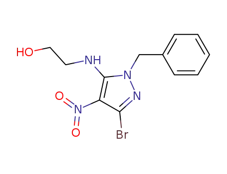 1-benzyl-3-bromo-5-(2'-hydroxyethyl)amino-4-nitropyrazole