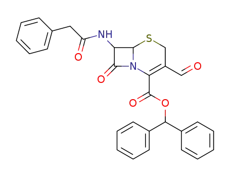 (6R,7R)-7-benzylcarbonylamino-3-formyl-8-oxo-5-thia-1-aza-bicyclo[4.2.0.]oct-2-ene-2-carboxylic acid benzhydryl ester