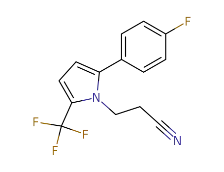 Molecular Structure of 104568-91-4 (2-(4-fluorophenyl)-5-trifluoromethyl-1H-pyrrole-1-propanenitrile)