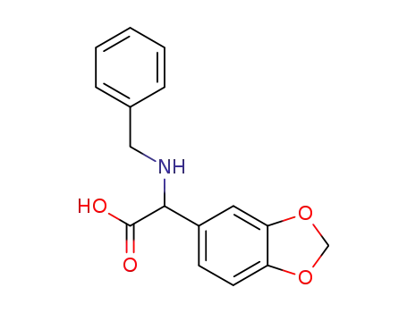 Molecular Structure of 271583-27-8 (benzo[1,3]dioxol-5-yl-benzylamino-acetic acid)