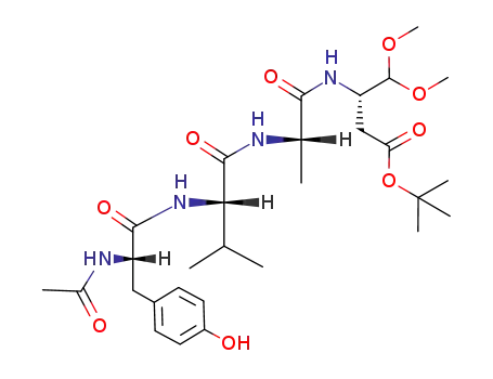 Molecular Structure of 147395-39-9 (AC-TYR-VAL-ALA-ASP(OTBU)-ALDEHYDE-DIMETHYL ACETAL)