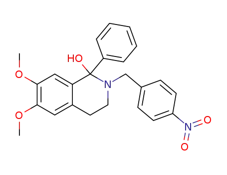 Molecular Structure of 583871-47-0 (1-Isoquinolinol,
1,2,3,4-tetrahydro-6,7-dimethoxy-2-[(4-nitrophenyl)methyl]-1-phenyl-)