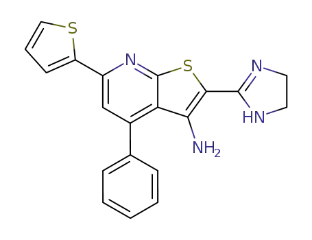Thieno[2,3-b]pyridin-3-amine,
2-(4,5-dihydro-1H-imidazol-2-yl)-4-phenyl-6-(2-thienyl)-