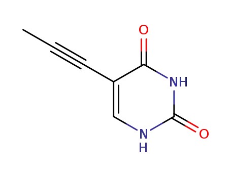 Molecular Structure of 134700-29-1 (2,4(1H,3H)-Pyrimidinedione, 5-(1-propynyl)- (9CI))
