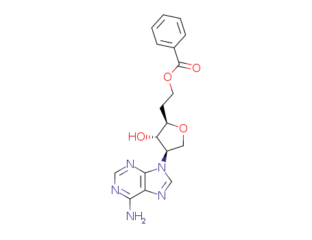 Molecular Structure of 289665-53-8 (6'-O-benzoyl-2'-deoxy-2'-(adenine-9-yl)-5'-deoxy-1',4'-anhydro-D-altritol)
