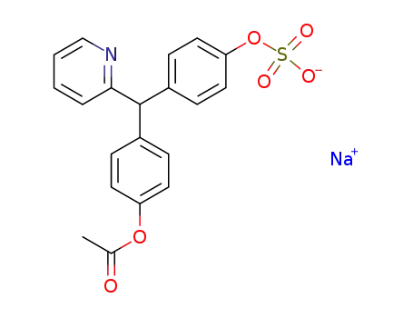 Molecular Structure of 36175-10-7 (sodium 4-{[4-(acetyloxy)phenyl](pyridin-2-yl)methyl}phenyl sulfate)