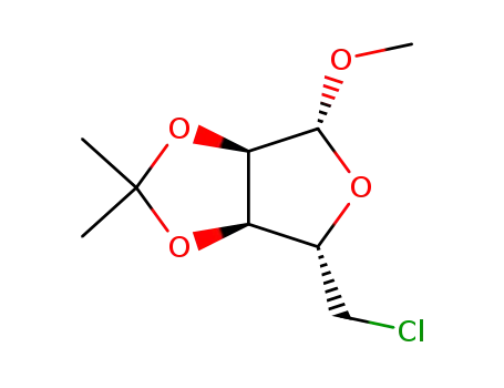 Methyl 2-O,3-O-isopropylidene-5-chloro-5-deoxy-beta-D-ribofuranoside