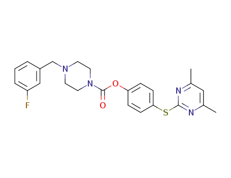 4-(3-Fluorobenzyl)-piperazine-1-carboxylic acid 4-(4,6-dimethyl-pyrimidin-2-ylsulfanyl)-phenyl ester