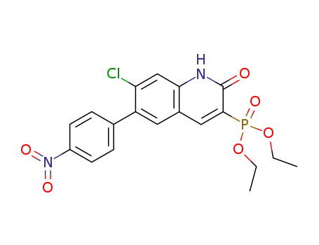 [7-Chloro-6-(4-nitrophenyl)-2-oxo-1,2-dihydro-3-quinolyl]-phosphonic acid diethyl ester